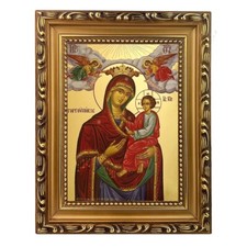 Virgin And Child Icon Hodegetria, Gorgoypekoos Angels the Quick Hearer MT Athos picture