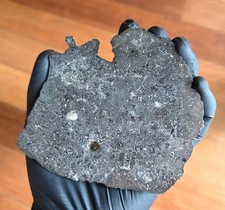 Museum Grade 65g Lunar Meteorite NWA 17509 Troctolite, Large Full MOON Slice picture