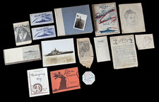 USS California Sailor Ephemera Lot Photos Booklets Programs Sketches WWII Era picture