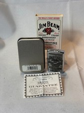 1997 Zippo Lighter Jim Beam Sour Mash Kentucky Whiskey Sticker Sealed W/ Tin picture