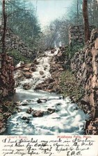 c1905 Lovers Brook Middlesex Fells Scene Waterfall MA P67 picture