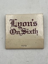 Vintage Lyon’s On Sixth Matchbook Minneapolis MN 20 S Sixth picture