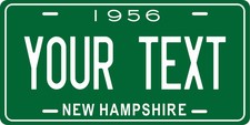 New Hampshire 1956 Novelty License Plate Personalized Auto Motorcycle Bicycle picture