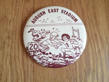 Vintage Auburn NY East Stadium Button Pin Pinback Large Football Maroon & White picture