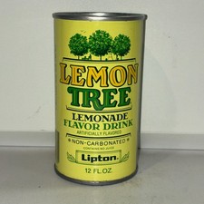 Lipton Lemon Tree Lemonade soda can, straight steel, bottom opened picture