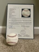 Hank Aaron signed baseball JSA picture