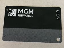MLIFE MGM REWARDS BLACK NOIR SLOT PLAYERS CARD BLANK NO NAME RARE picture