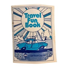 Gulf Travel Fun Book Kids OS Blue Good Vintage Road Trip Activity Game Ephemera picture