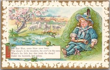c1910s FAIRY TALE / Nursery Rhyme Embossed Postcard 