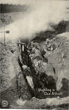 World War 1 RPPC Real Photo WW1 Fighting a Gas Attack Postcard Kavanaugh picture