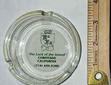 Vintage McP's Pub Coronado California The Luck of the Island Glass Ashtray picture