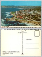 Vintage La Jolla, California Aerial View Postcard - Continental Card picture