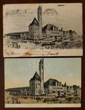 Union Station Railroad St Louis Missouri Vtg Postcard lot of 2 STL XCELS 1906 picture