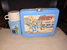 Vintage 1985 Star Wars DROIDS Cartoon Thermos Brand Lunchbox & Thermos R2D2 C3PO picture
