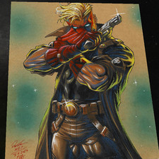 Grifter WildCATS DC Comics Art Print Signed 8.5x11 | Art by Keyeske picture