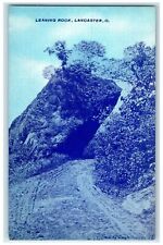 c1940's Leaning Rock Trees Scene Lancaster Ohio OH Unposted Vintage Postcard picture