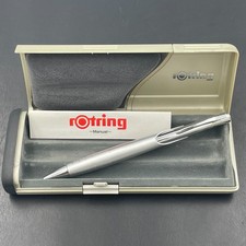 rOtring Initial Ballpoint Pen Silver Germany Boxed Manual Vintage picture