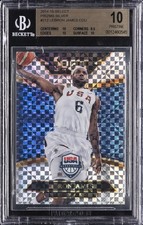 2014-15 SELECT SILVER PRIZM #212 LEBRON JAMES BGS 10 picture