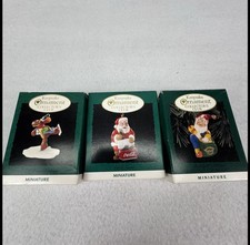 Vintage 1990s Hallmark Keepsake Ornament Miniature Collectors Club Lot of 3 picture