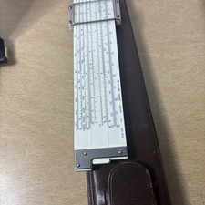 Sun Hemmi No. 256 Bambo Slide Rule Ruler Japan And Leather Case picture