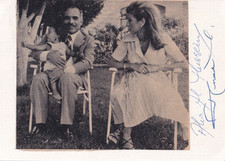 Alia al-Hussein + Hussein I - King/Queen of Jordan - original signed picture