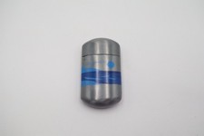 Vintage Philip Morris PLD Pocket Ashtray Blue Abstract Metal Portable picture
