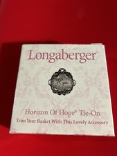 Longaberger 2001 Horizon of Hope Basket Pewter Tie On NEW in Box Made in USA picture