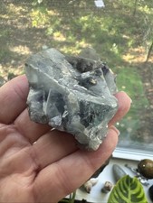 Raw Cubic Flourite Crystal Cluster 87 Grams 2.5” picture