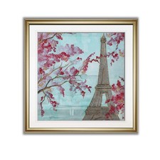 Renditions Gallery Spring in Paris Eiffel Tower Evening Cityscape Gold Frame picture