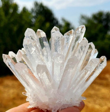 Natural Clear Quartz White Crystal Cluster Raw Mineral Specimen Reiki Home Decor picture