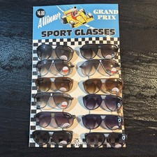 Rare Vintage Grand Prix Sport Glasses Display with All Originals aviator picture