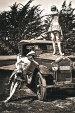1920s Flapper Woman π Vintage Car - 4x6 Photo - Jazz Age Portrait picture