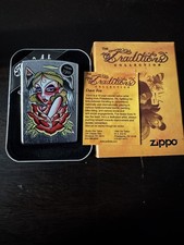 EVIL ANGEL TRADITIONS TATTOO ART ZIPPO LIGHTER MINT IN BOX 2007 picture