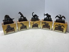 VTG NOS Set Of 5 Metal Dinosaur Pencil Sharpeners W/ Boxes picture