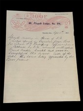 Ultra Rare 1903 Anaconda Colorado IOOF Letterhead Mining Ghost Town picture