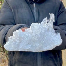 3.2LB Large Natural Clear White Quartz Crystal Cluster Energy Healing Specimen picture