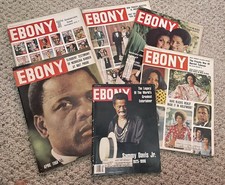 Vintage Ebony Magazines Lot Of 6-Sidney Poitier, Diahann Carroll, Sammy Davis Jr picture