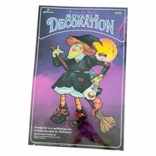 NEW 1982 Vintage Hallmark Winnie The Witch Halloween Decoration Cutout 16” picture
