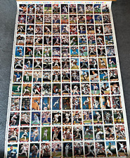 1993 TOPPS BASEBALL CARDS UNCUT SHEET 1, RUN 1. 132 CARDS, MINT. 6 RC, 9 HOFers. picture