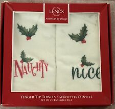 NIP Lenox Holiday Naughty & Nice Hand Towel Set picture