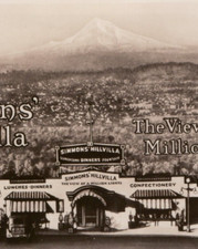 Simmons Hillvilla Terwilliger Blvd Portland Oregon RPPC Postcard Mt. Hood picture