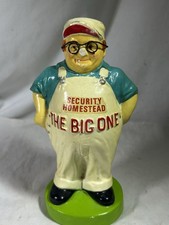 New Orleans Security Homestead Company The Big One Antique Figurine Piggy Bank picture