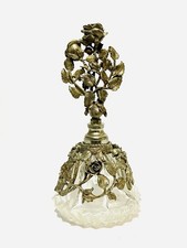 Vintage MCM Matson Ormolu Rose Pattern Refillable Glass Perfume Bottle picture