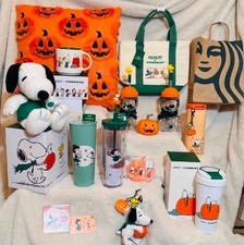 Starbucks Peanuts 60th Anniversary Collection 10 pcs NEW Set plus 6 BONUS ITEMS picture