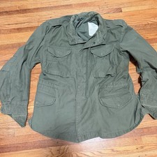 Vintage US Army M-65 Field Jacket OG-107 Military Large Reg Green Cold Weather picture