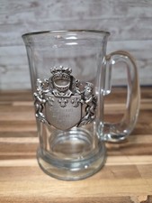 Vintage American Legion Post 11 Pewter Crest Glass Beer Mug Stein 1997-1998 picture