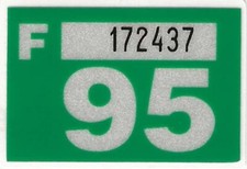 1995 WASHINGTON Vinyl Sticker Replica TAB for License Plate CAR-TRUCK-MOTORCYCLE picture