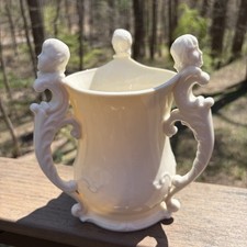 Lenox Three Heads Three Handles Urn Vase Made in USA 1931-1953 Green Stamp picture