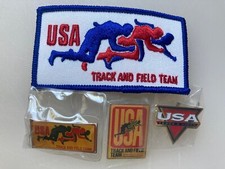 USA Track & Field Team Pins and Patch set Old and New logos picture