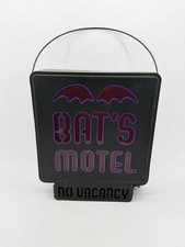 Halloween Bat's Motel No Vacancy Lighted Metal Hanging Sign 2.20 lb picture